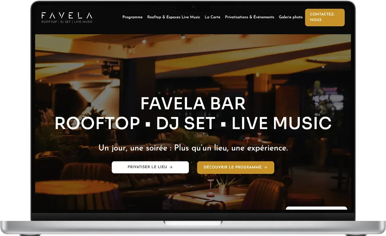 Aperçu du site favelabarsierre.ch — Favela Bar