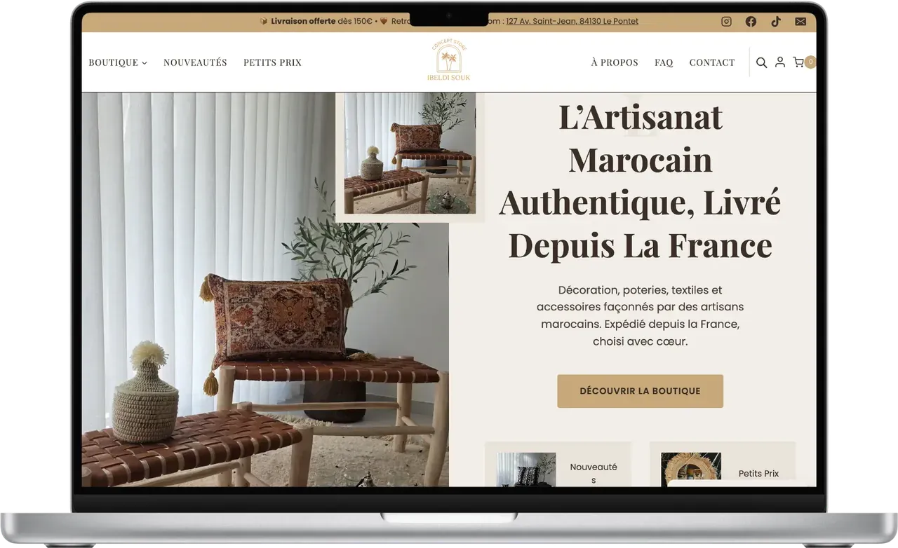 Aperçu du site ibeldi-souk.fr — Ibeldi Souk