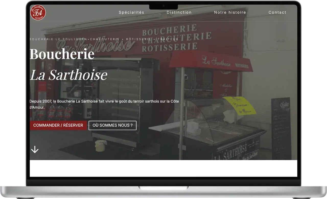 Aperçu du site boucherie-la-sarthoise.fr — La Sarthoise
